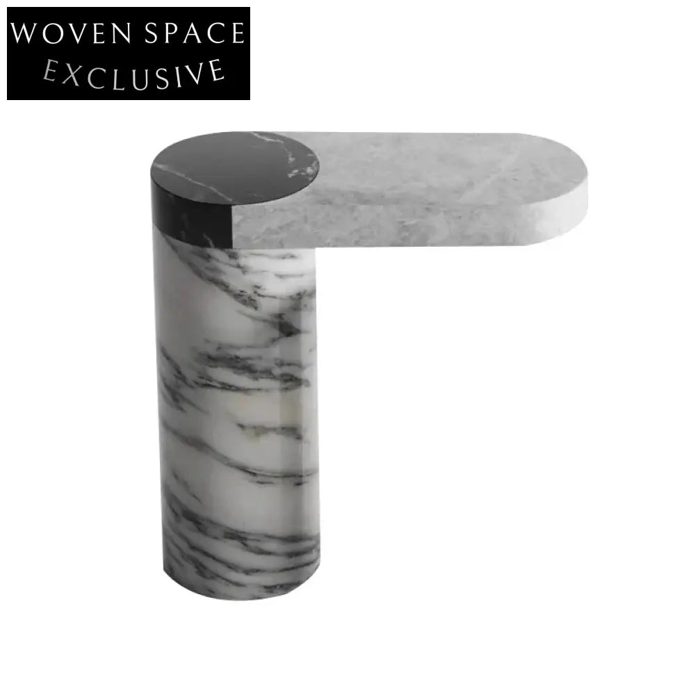 Modern Natural Italian Marble Coffee End Table Set for Living Room