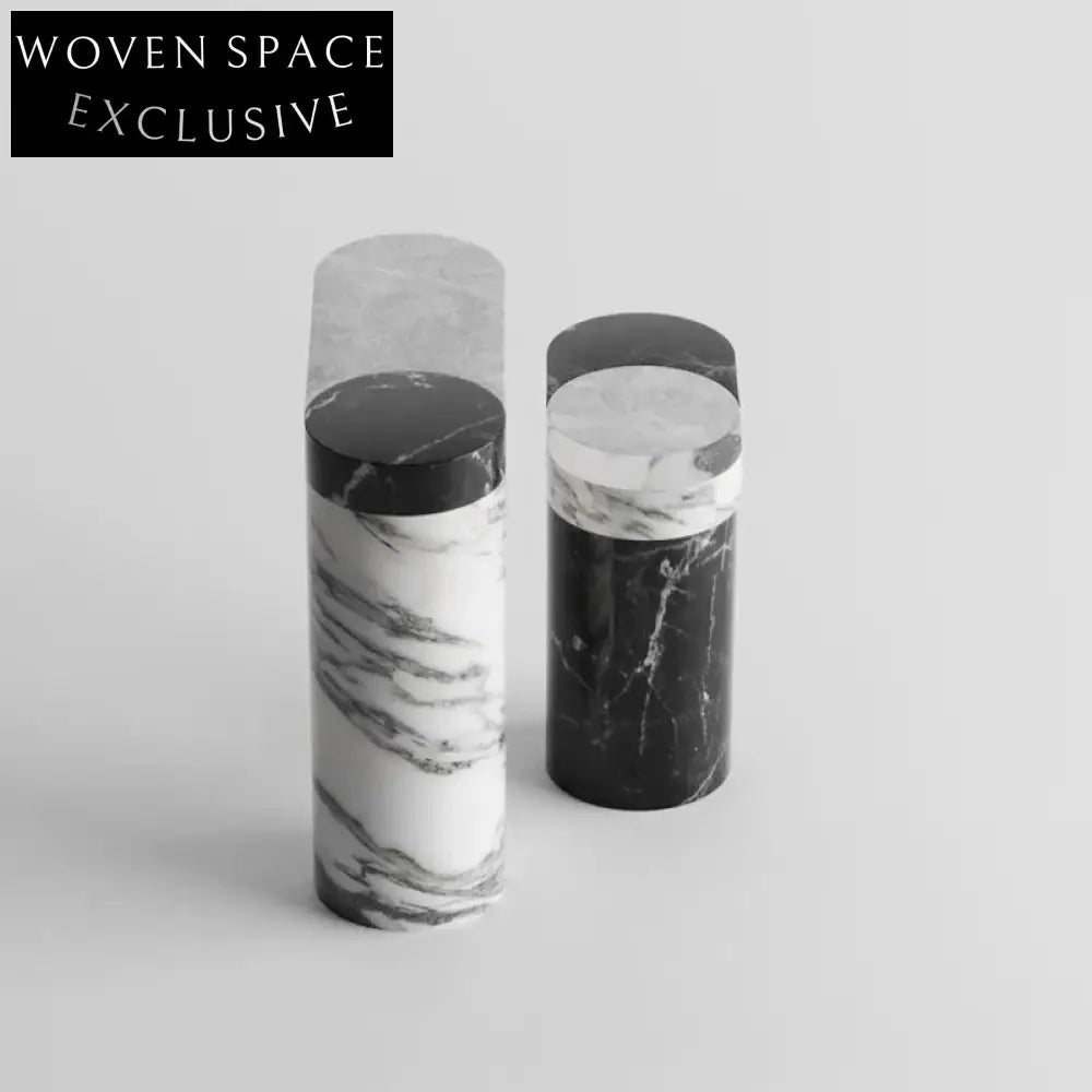 Modern Natural Italian Marble Coffee End Table Set for Living Room