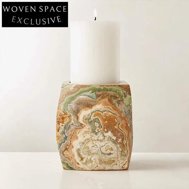 Modern Natural Marble Elegant Candlestick Holder for Home Decor