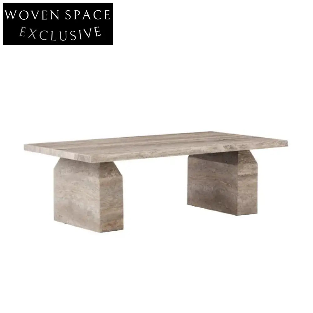 Modern Natural Marble Square Coffee Table for Living Room Sofa Center