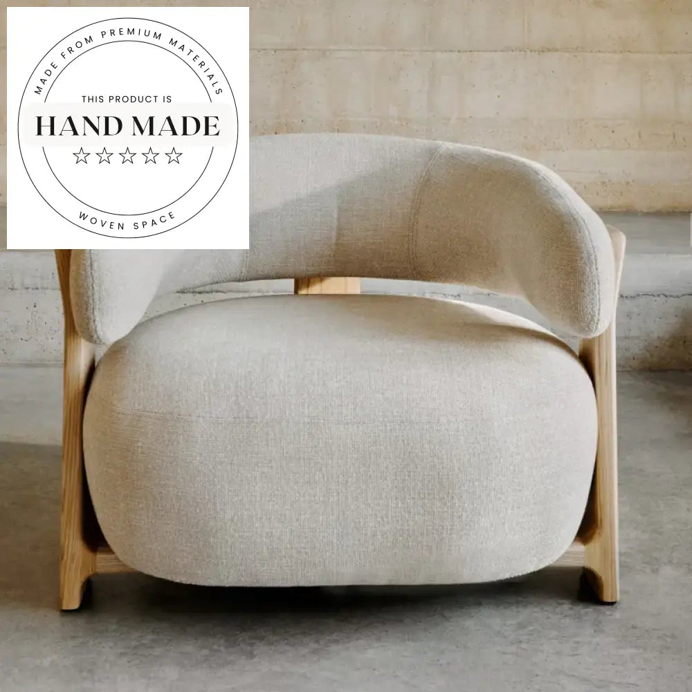 Modern Natural Oak Wood Accent Recliner Lounge Chair for Living Room