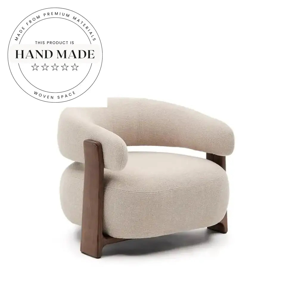 Modern Natural Oak Wood Accent Recliner Lounge Chair for Living Room