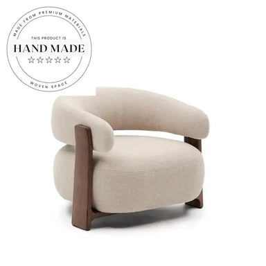 Modern Natural Oak Wood Accent Recliner Lounge Chair for Living Room