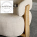 Modern Natural Oak Wood Accent Recliner Lounge Chair for Living Room