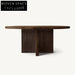 Modern Natural Solid Wood Floating Dining Table for 6 Seaters