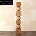 Modern Natural Solid Wood Geometric Floor Art Decor Sculpture