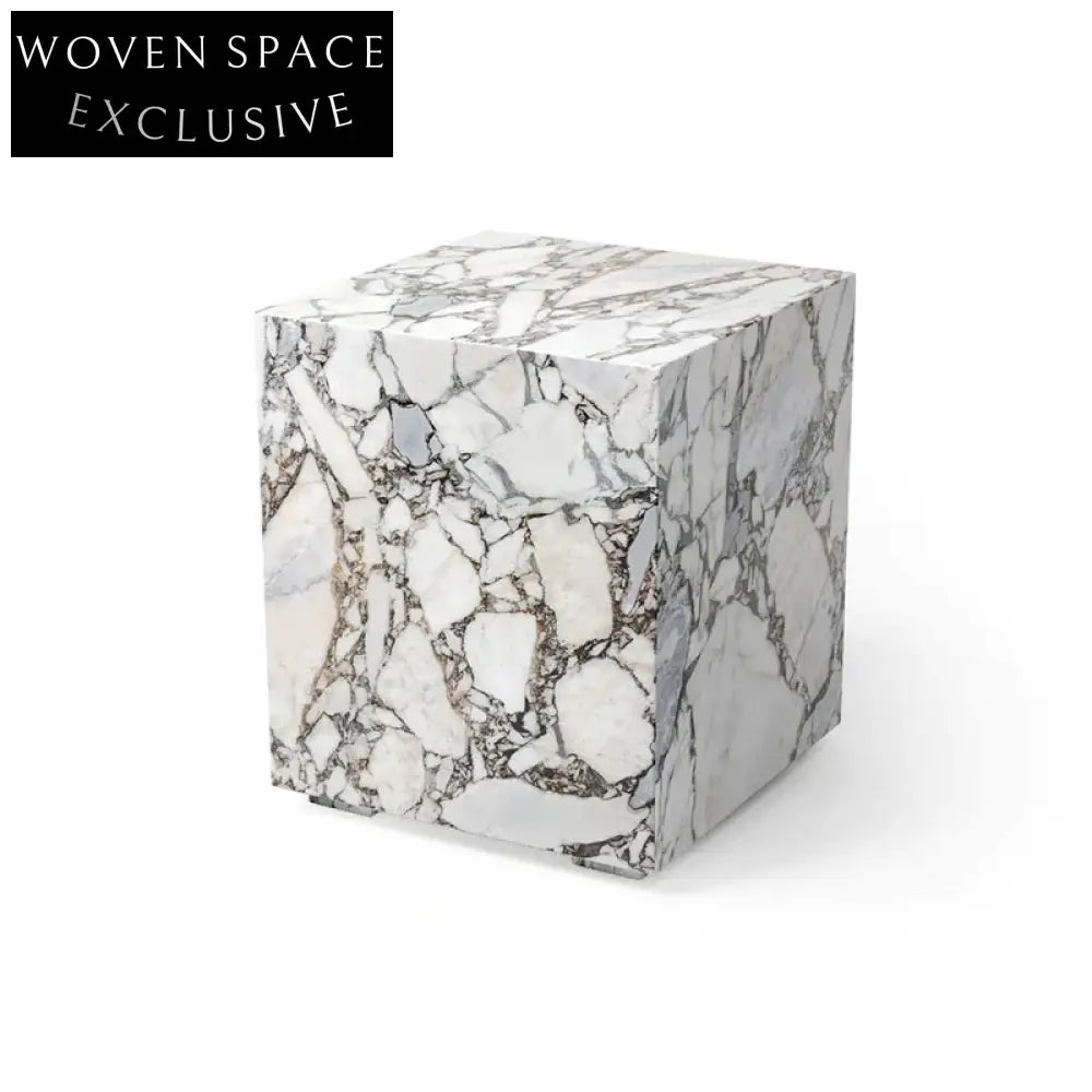 Modern Natural Stone Marble Living Room Sofa End Table Set Coffee Table