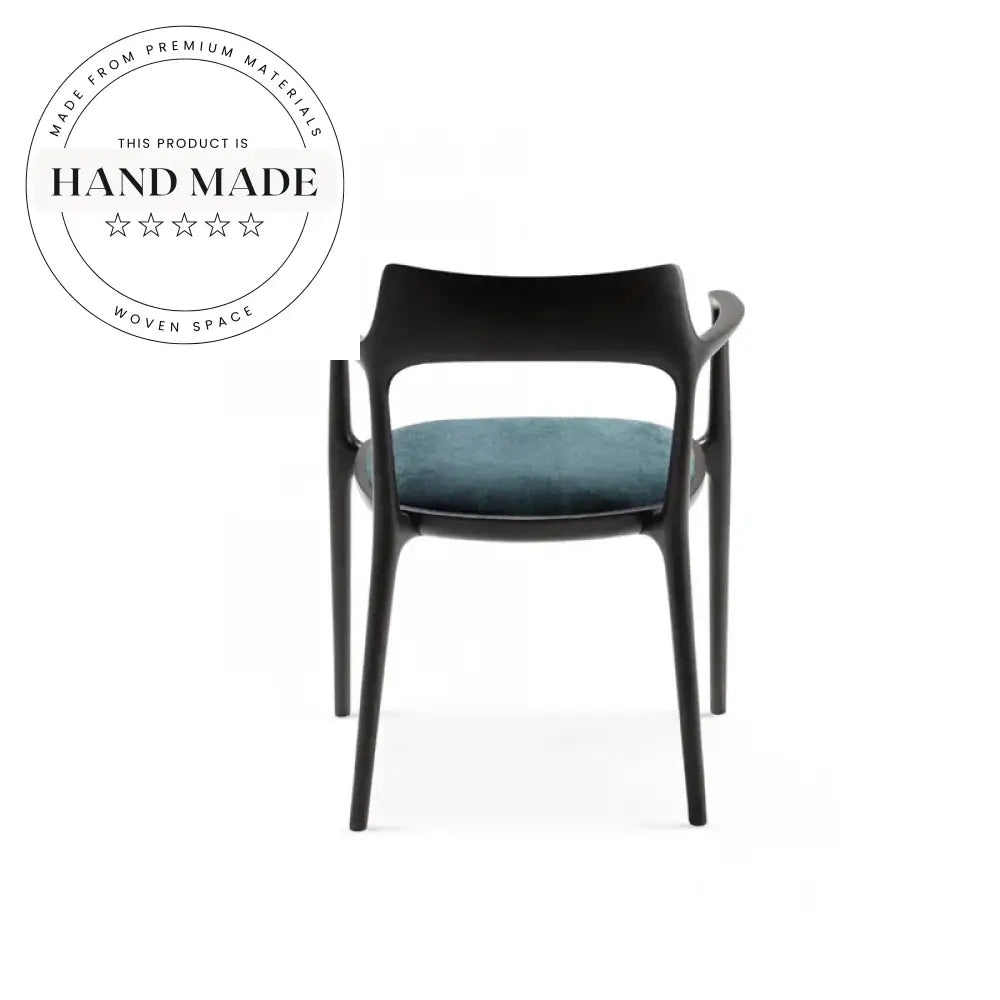 Modern Nordic Ash Wood and Leather Luxury Armchair Dining Chair