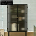 Modern Nordic Black Metal Frame Four-Layer Glass Display Storage Cabinet
