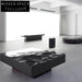 Modern Nordic Black White Marble Coffee Table for Elegant Living Rooms
