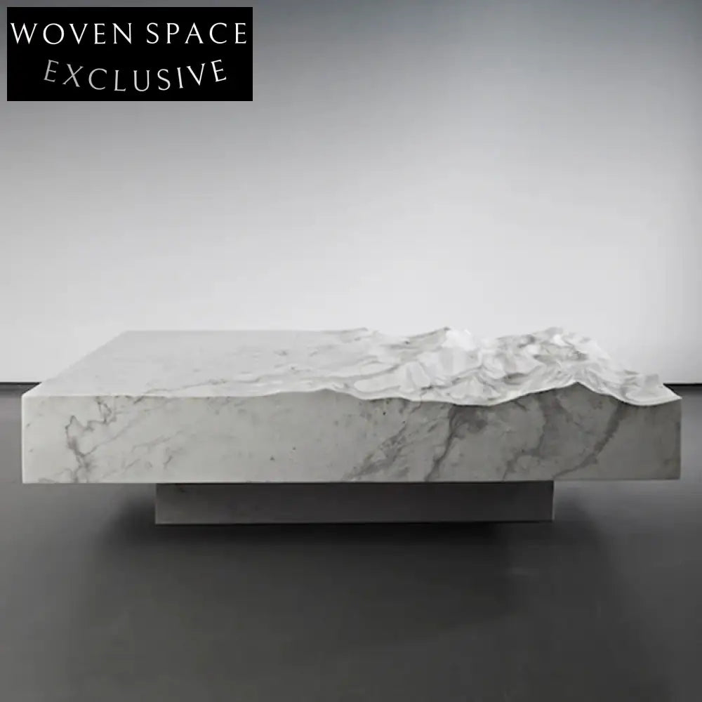 Modern Nordic Black White Marble Coffee Table for Elegant Living Rooms