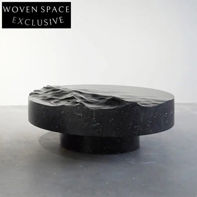 Modern Nordic Black White Marble Coffee Table for Elegant Living Rooms