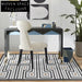 Modern Nordic Black & White Striped Area Rug for Living Room Bedroom Decor