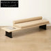 Modern Nordic Boucle Fabric Upholstered Wooden Leg Living Room Bedroom Ottoman Bench