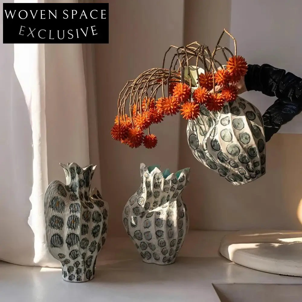 Modern Nordic Ceramic Abstract Tabletop Living Room Vase