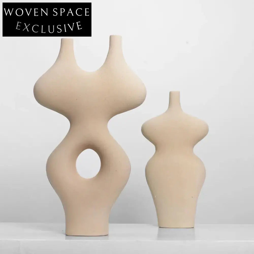 Modern Nordic Ceramic Decorative Console Tabletop Flower Vase