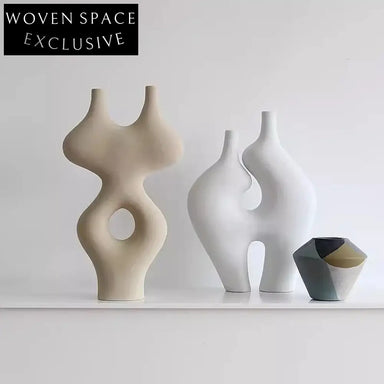 Modern Nordic Ceramic Decorative Console Tabletop Flower Vase