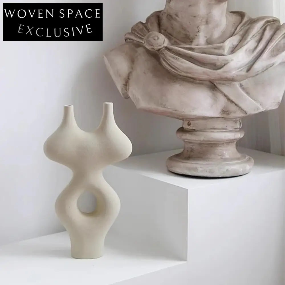 Modern Nordic Ceramic Decorative Console Tabletop Flower Vase