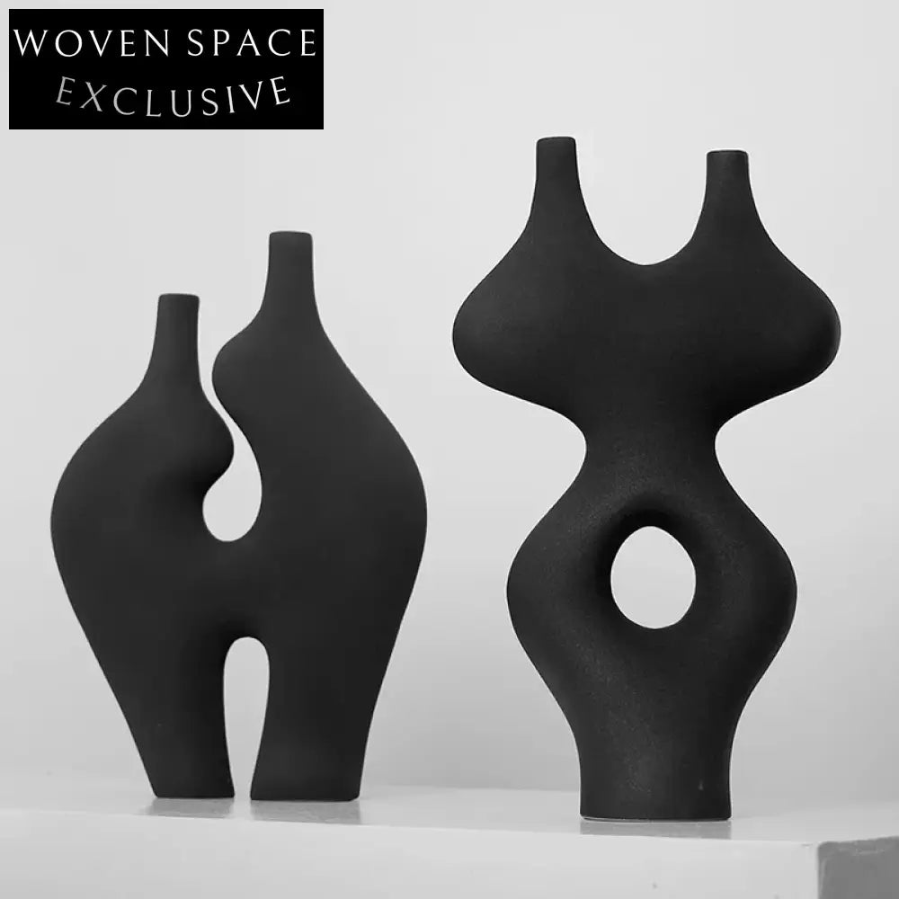 Modern Nordic Ceramic Decorative Console Tabletop Flower Vase