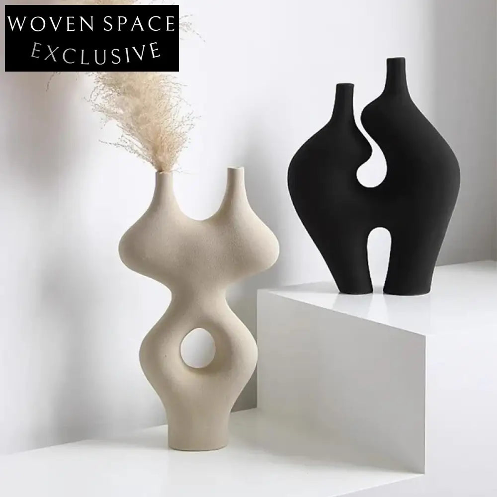 Modern Nordic Ceramic Decorative Console Tabletop Flower Vase