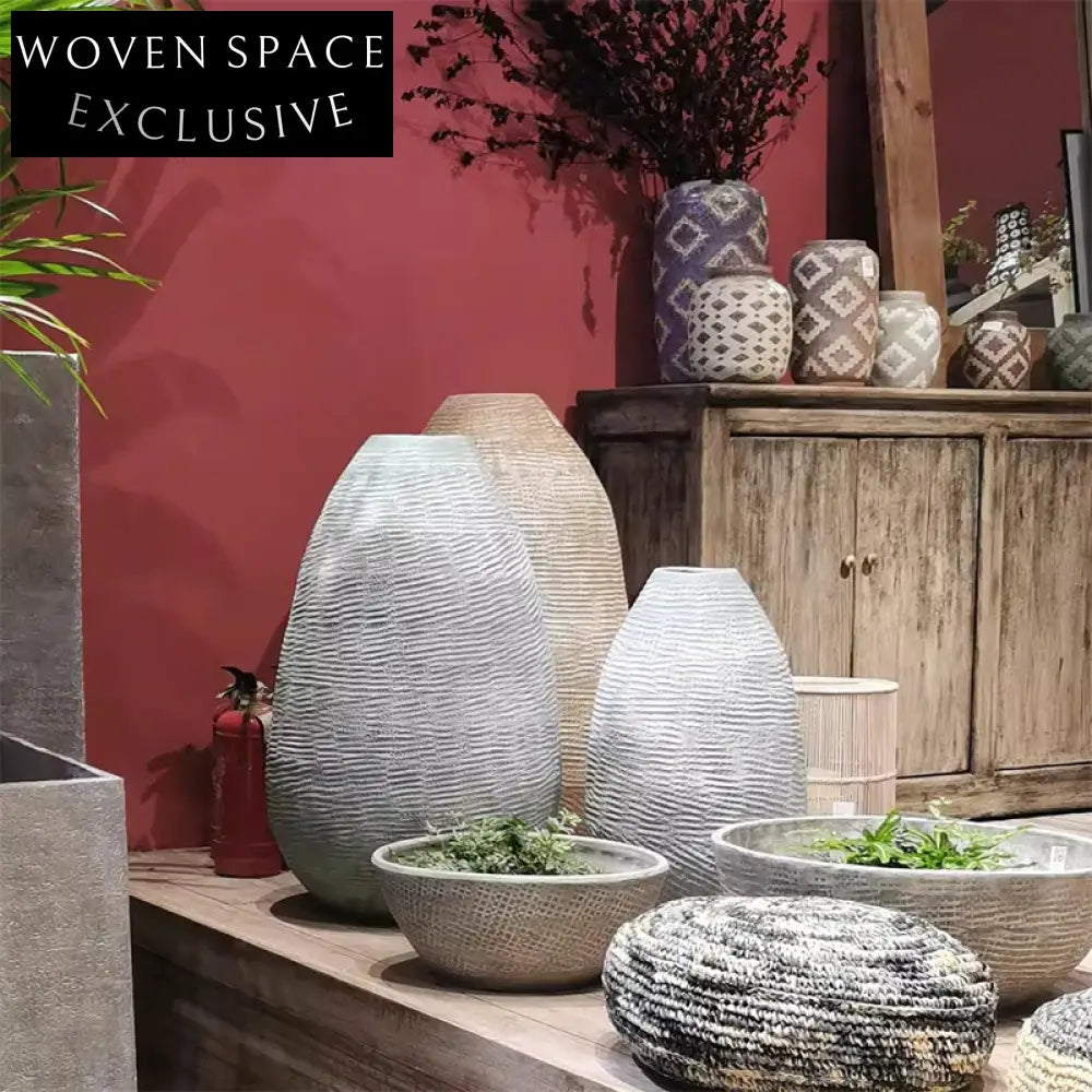 Modern Nordic Ceramic Flower Vase Decor for Living Room Tabletop Art Piece