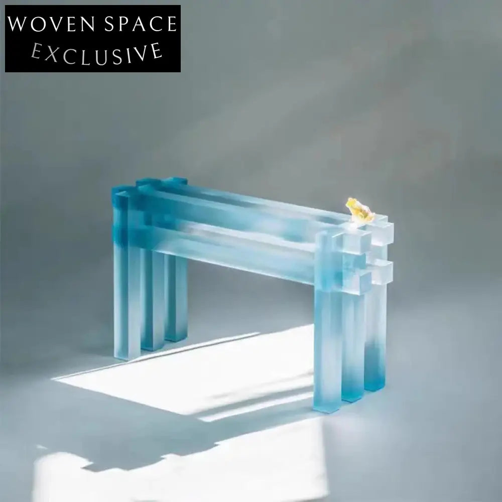 Modern Nordic Clear Acrylic Hallway Entryway Table, Durable Plastic Console Table