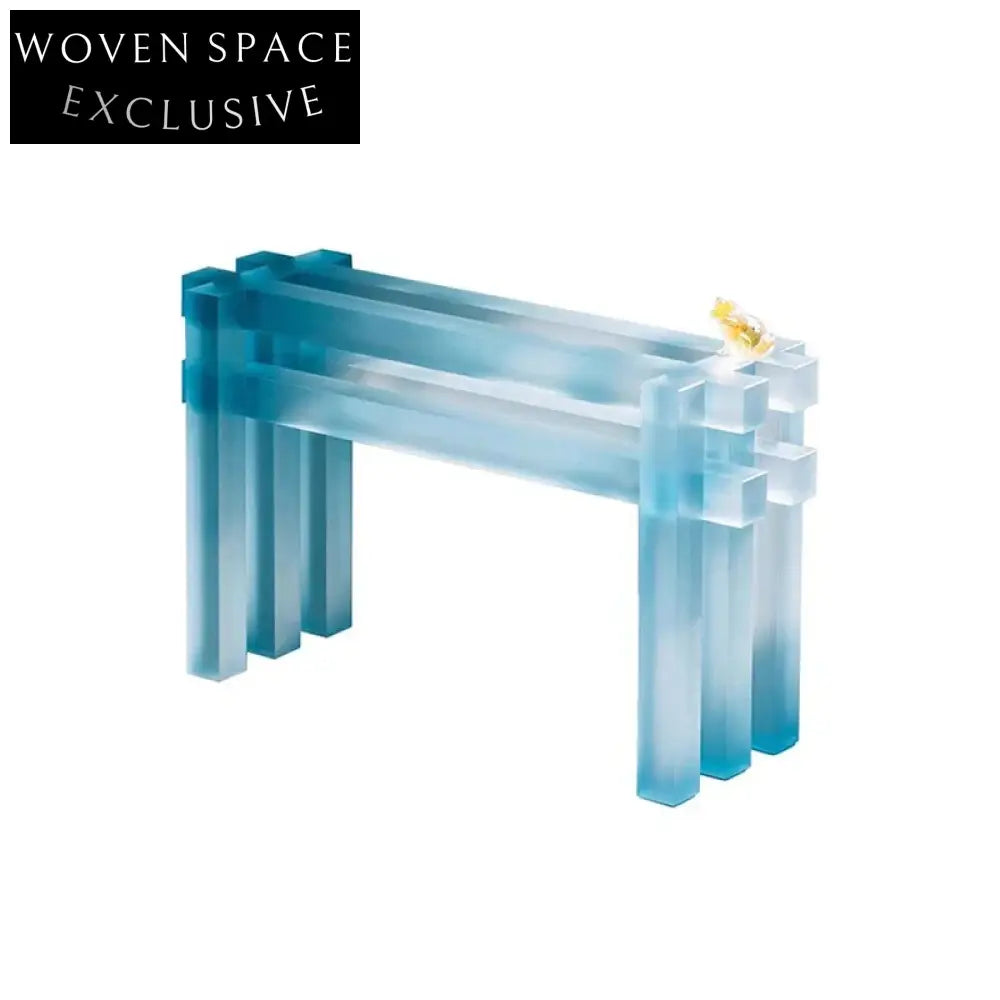 Modern Nordic Clear Acrylic Hallway Entryway Table, Durable Plastic Console Table