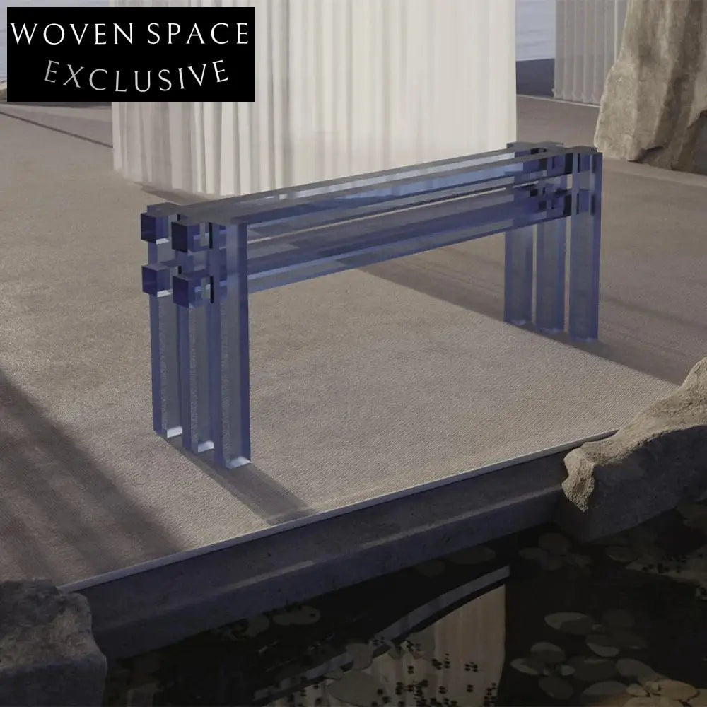 Modern Nordic Clear Acrylic Hallway Entryway Table, Durable Plastic Console Table