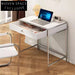 Modern Nordic Computer Desk with Drawer, Metal Frame Home Office Table