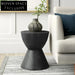 Modern Nordic Concrete Side Table, Black Finish Living Room Coffee Table