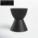 Modern Nordic Concrete Side Table, Black Finish Living Room Coffee Table