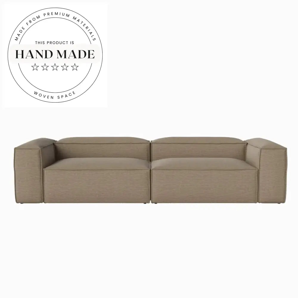 Modern Nordic Corduroy Fabric Modular Sectional Living Room Bean Bag Sofa