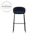 Modern Nordic Counter Height Metal Leg Upholstered Bar Stool