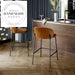 Modern Nordic Counter Height Metal Leg Upholstered Bar Stool