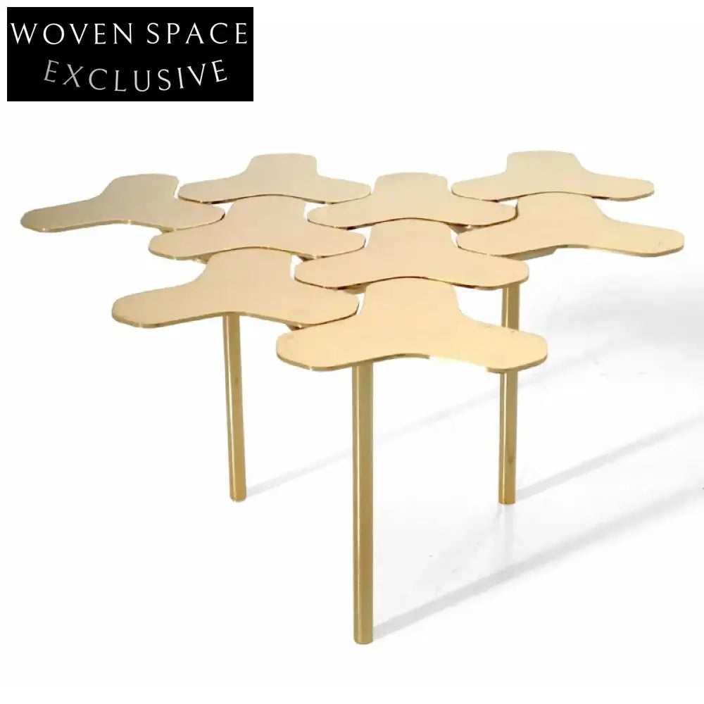 Modern Nordic Creative Metal Accent Coffee Table for Living Room