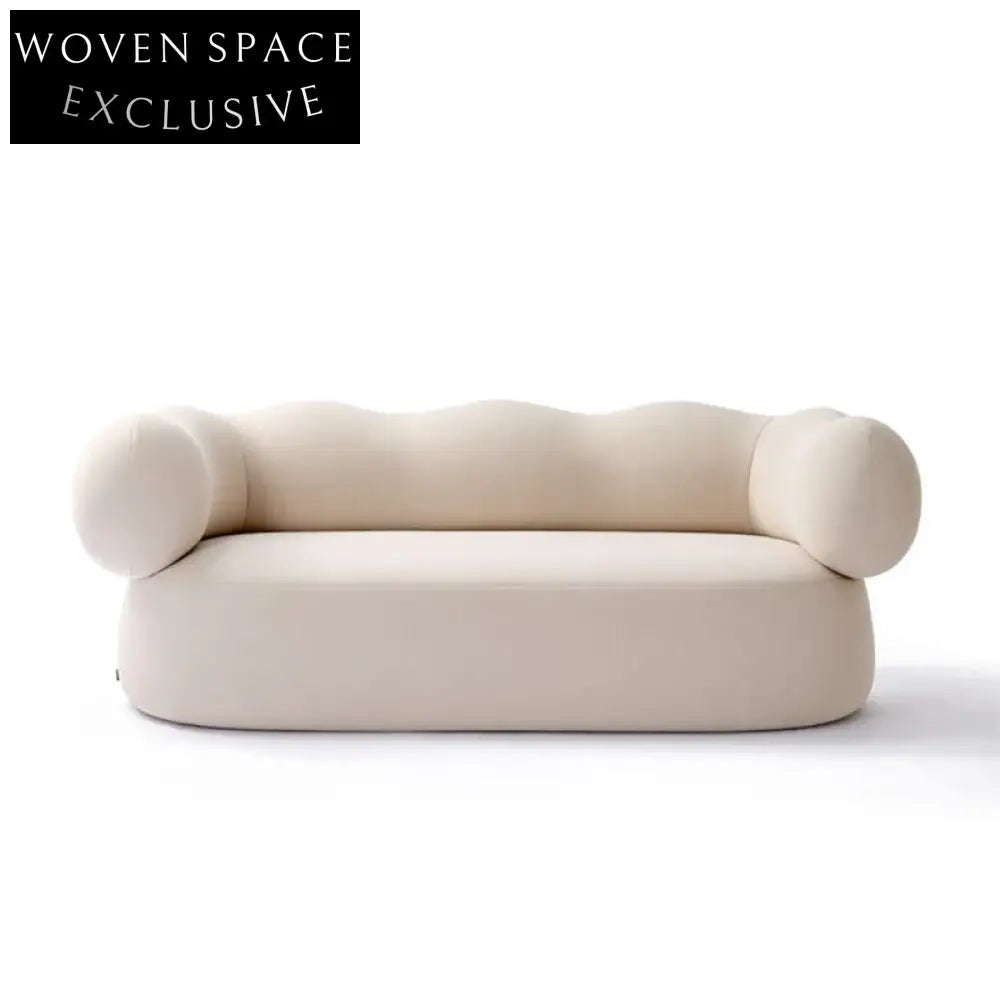 Modern Nordic Curved Arm Fabric Sectional Sofa Set - Modular Couch Design
