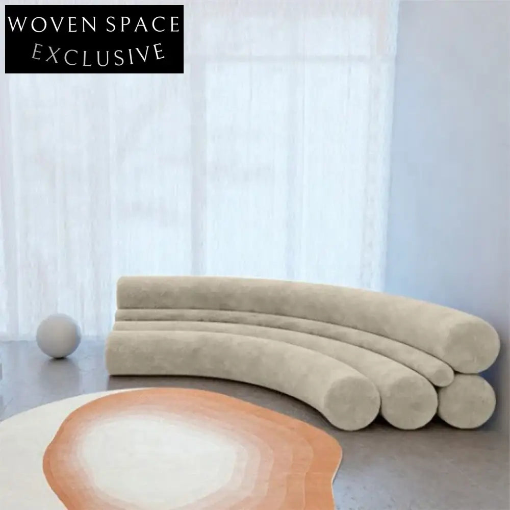 Modern Nordic Curved Fabric Upholstery Sofa for Stylish Living Room Comfort