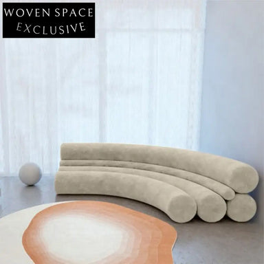 Modern Nordic Curved Fabric Upholstery Sofa for Stylish Living Room Comfort