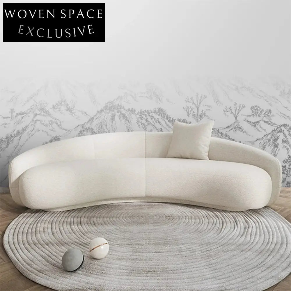 Modern Nordic Curved Fabric Upholstery Sofa for Stylish Living Room Comfort