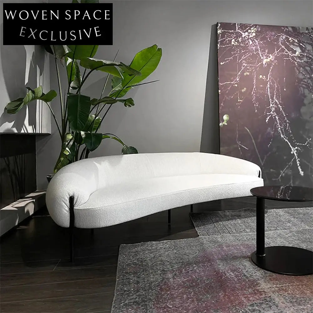 Modern Nordic Curved Fabric Upholstery Sofa for Stylish Living Room Comfort