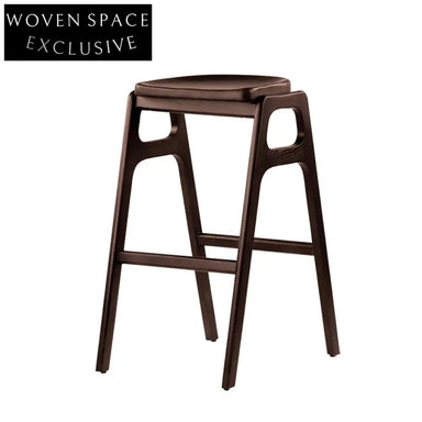 Modern Nordic Design Solid Wood Counter Height Kitchen Bar Stool Chair