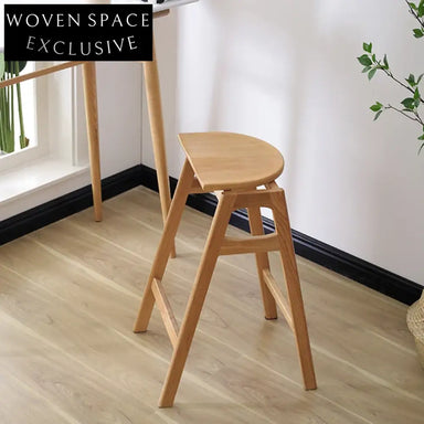 Modern Nordic Design Solid Wood Counter Height Kitchen Bar Stool Chair