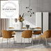 Modern Nordic Designer Fabric Metal Dining Chair for Kitchen & Cafe