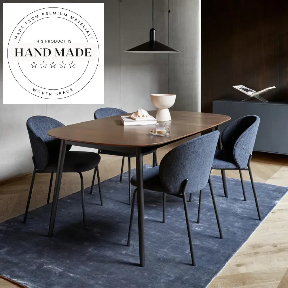 Modern Nordic Designer Fabric Metal Dining Chair for Kitchen & Cafe