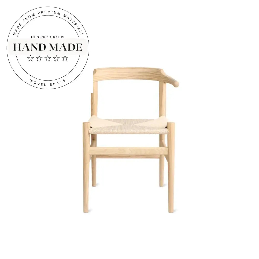 Modern Nordic Designer Wooden Kitchen Dining Room Chair with Paper Rope