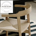Modern Nordic Designer Wooden Kitchen Dining Room Chair with Paper Rope
