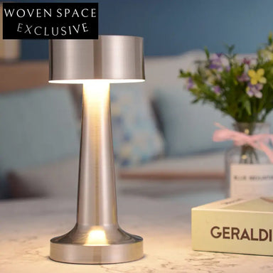 Modern Nordic Dumbbell Metal Base Nightstand Lamp for Bedroom Decor