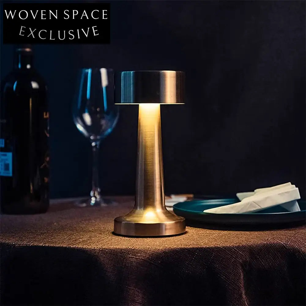 Modern Nordic Dumbbell Metal Base Nightstand Lamp for Bedroom Decor