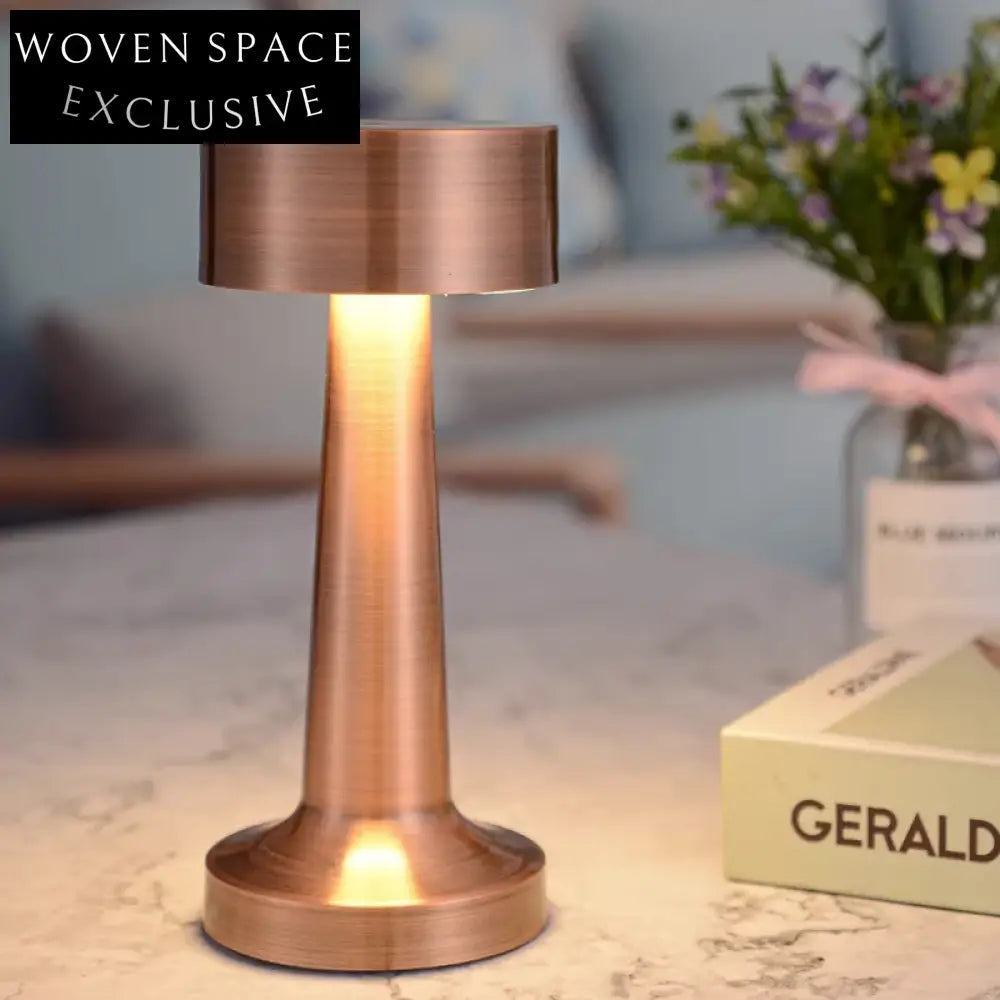 Modern Nordic Dumbbell Metal Base Nightstand Lamp for Bedroom Decor