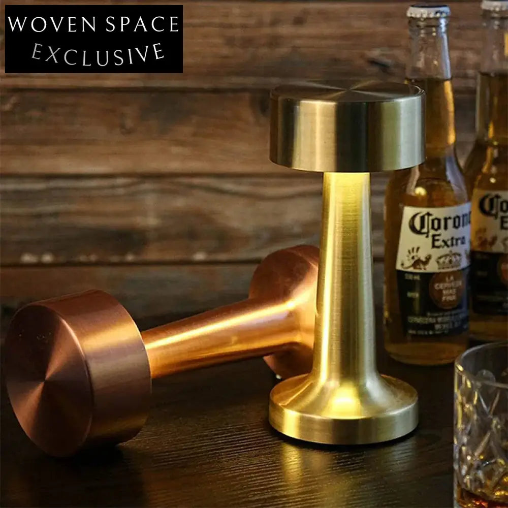 Modern Nordic Dumbbell Metal Base Nightstand Lamp for Bedroom Decor